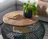 FineBuy Couchtisch Mango Massivholz Metall Schwarz 60x60x45 Produktbild-Vorschau 5