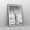 Gerahmtes Poster - Schwarzer Rahmen - Schwarzweiß Baum See Produktbild-Vorschau 8