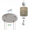 LUXOLAR - LED Pendelleuchte 4-flammig Creme/Gold E27 60W - Produktbild-Vorschau 8