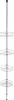 A silver telescopic shower caddy with four corner shelves. Produktbild-Vorschau