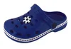 Kinder Clogs Gartenclogs Hausschuhe Sandalen Fußball Blau Produktbild-Vorschau 2