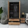 JOELLE - Armoire avec 2 portes et 2 tiroirs - Gris Voir les images du produit 3