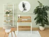 Bureau minimaliste RENO - blanc / chêne Voir les images du produit 3