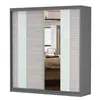 Schwebetürenschrank Kleiderschrank Schrank 203 cm Produktbild-Vorschau 2