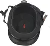 Top-down view of the inside of a black riding helmet. Náhled obrázku produktu