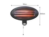 A wall-mounted infrared heater with dimensions indicated. Podgląd zdjęcia produktu