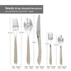 A diagram showing different sizes and weights of cutlery with measurements. Podgląd zdjęcia produktu