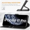 iPhone 11 Pro Leder Klapphülle mit Kartenschlitzen und Produktbild-Vorschau 2