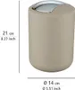 WENKO Schwingdeckel Eimer Brasil 2 L Taupe S Kosmetik Müll Produktbild-Vorschau 3