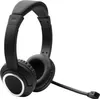A black office headset with a microphone is shown against a white background. Produktbild-Vorschau