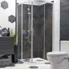 dedeco Eck-Duschrückwände Aluminium wasserfest Motiv: Produktbild-Vorschau 2