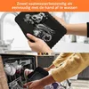A collage showing an air fryer accessory being washed by hand and then placed into a dishwasher. Produktbild-Vorschau