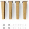 4x sossai Holzfüße eckig - gerade Ausführung 25cm Eiche Produktbild-Vorschau 1