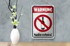 Blechschild Hinweis 12x18cm Warnung Saufen verboten Produktbild-Vorschau 4