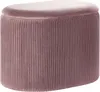 BELIANI Pouf Rosa Samtstoff Plissiert Oval mit Stauraum Produktbild-Vorschau 1