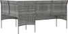 vidaXL 5-tlg. Sofagarnitur in L-Form mit Kissen Poly Rattan Produktbild-Vorschau 6