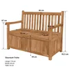Teako Design Truhenbank Piceno aus Teakholz – Gartenbank Produktbild-Vorschau 6