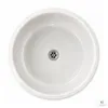 Weiße Spüle Ø 44 cm | Becken Ø 38 cm ohne Überlauf weiss Produktbild-Vorschau 2
