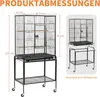 Klatka dla ptaków FCH z podstawą, drewnianymi drążkami i 4 Podgląd zdjęcia produktu 4
