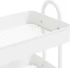 vidaXL 3 policový vozík bílý 43x34x79 cm ocel Náhled obrázku produktu 5