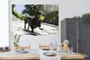 MuchoWow® Poster Ein schwarzer Dachshund mit einem Produktbild-Vorschau 3