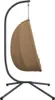 vidaXL Závěsné křeslo Egg Design se stojanem Taupe Fabric Náhled obrázku produktu 5