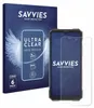 A product box and a screen protector on a phone. Produktbild-Vorschau