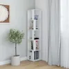 vidaXL Półka narożna biała 33x33x164,5 cm materiał Podgląd zdjęcia produktu 3