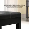 HOMCOM Panca per pianoforte con vano portaoggetti, gambe in Anteprima dell’immagine prodotto 6