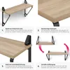 A collage of four images showcasing a wall shelf with different features and angles. Náhled obrázku produktu
