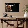 MuchoWow® Wandteppich Wandbehang Schottisches Hochlandrind Produktbild-Vorschau 6