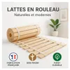 SOMMIER à LATTES 90x200 ou 90x190 SOMMIER à LATTES sur Voir les images du produit 3
