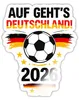 Spreadshirt Auf Geht's Deutschland 2026 Fußball Fan Sticker Produktbild-Vorschau 1