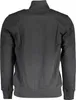 Herren Sweatshirt Schwarz - Langarm-Fleece mit Produktbild-Vorschau 2