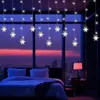 Flocon de neige LED Guirlande lumineuse blanche Rideau Voir les images du produit 10