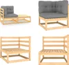 vidaXL 2 tlg. Garten Lounge Set mit Kissen Kiefer Produktbild-Vorschau 1
