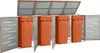 Contenitore per 4 cestini 276,5x77,5x115,5 cm in acciaio Anteprima dell’immagine prodotto 1