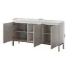 Selsey Sideboard Bemmi Kommode 3-türig, Beige mit schwarzen Produktbild-Vorschau 3