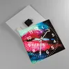 Wanduhr - Quadrat - Glasuhr - Lippen Gesicht Frau - 30x30cm Produktbild-Vorschau 2