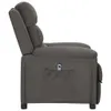 vidaXL Poltrona relax elettrica in tessuto grigio scuro Anteprima dell’immagine prodotto 3