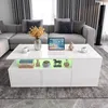 OYAJIA Couchtisch Wohnzimmertisch Hochglanz Design mit LED Produktbild-Vorschau 8