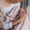 BOBA Ring Sling Dětský nosič/šátek z lnu, pudrově růžová Náhled obrázku produktu 4