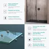 doporro Porte de Douche Coulissante 130x195cm pour Niche Voir les images du produit 3