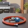 Tubo gas 80 cm con riduttore di pressione e manometro per Anteprima dell’immagine prodotto 10