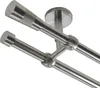 Gardinenstange Set Edelstahl Look Metall Ø 16mm Produktbild-Vorschau 1