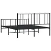 vidaXL Letto in metallo senza materasso con pediera nero Anteprima dell’immagine prodotto 8