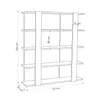 A line drawing of a bookshelf with dimensions indicated. Produktbild-Vorschau