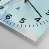 Wanduhr - Quadrat - Glasuhr - Rosa Gänseblümchen Tinte - Produktbild-Vorschau 5