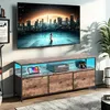 108 cm LED-TV-Ständer, Tischplatte in Tigerholzoptik, 3 Produktbild-Vorschau 8
