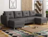 Easy4You Dunkelgrau Ecksofa Manstad in U-Form 305x95x145 cm Produktbild-Vorschau 1